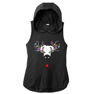 Culinary Cook Christmas Lights Merry Christmas Chef Ladies PosiCharge Tri-Blend Wicking Draft Hoodie Tank