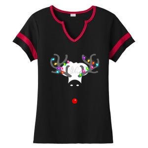 Culinary Cook Christmas Lights Merry Christmas Chef Ladies Halftime Notch Neck Tee