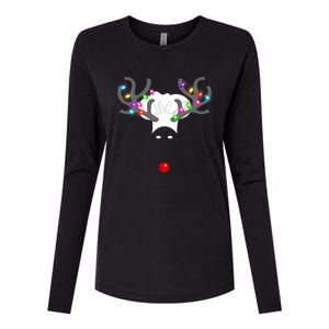 Culinary Cook Christmas Lights Merry Christmas Chef Womens Cotton Relaxed Long Sleeve T-Shirt