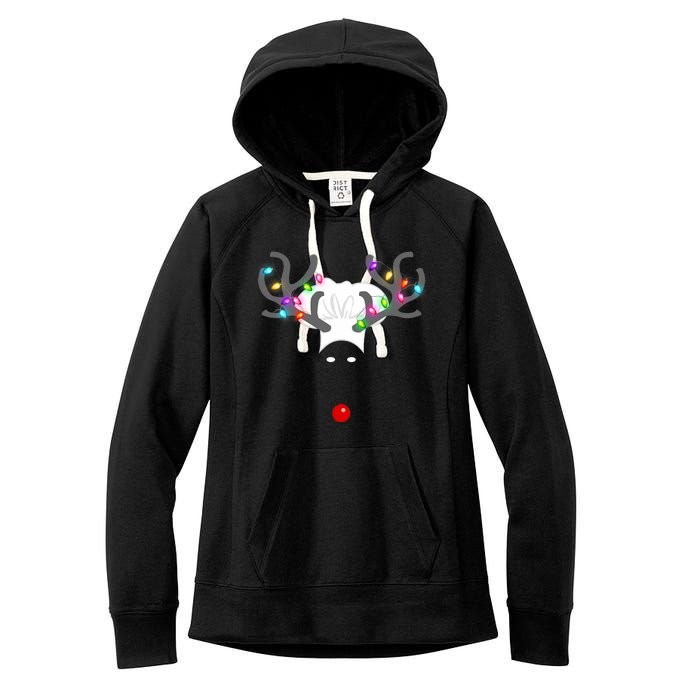 Culinary Cook Christmas Lights Merry Christmas Chef Women's Fleece Hoodie