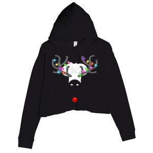 Culinary Cook Christmas Lights Merry Christmas Chef Crop Fleece Hoodie