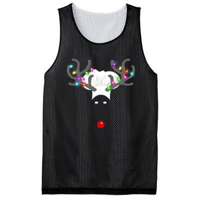 Culinary Cook Christmas Lights Merry Christmas Chef Mesh Reversible Basketball Jersey Tank