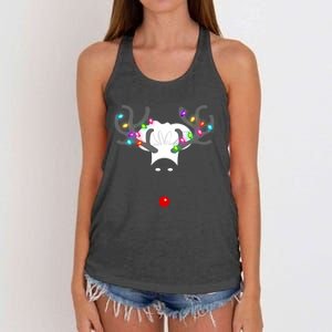 Culinary Cook Christmas Lights Merry Christmas Chef Women's Knotted Racerback Tank