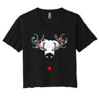 Culinary Cook Christmas Lights Merry Christmas Chef Women's Crop Top Tee