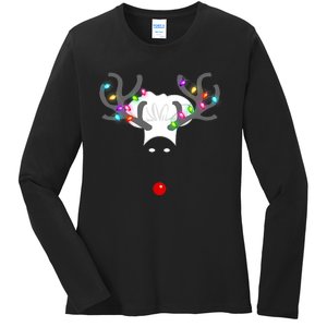 Culinary Cook Christmas Lights Merry Christmas Chef Ladies Long Sleeve Shirt