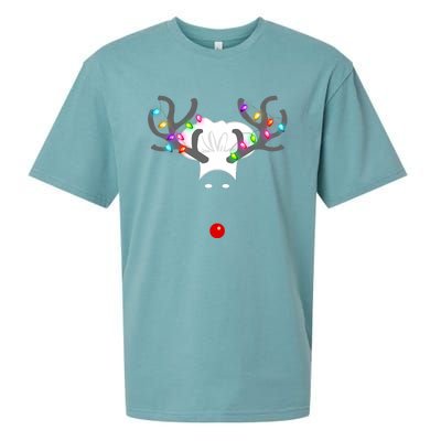 Culinary Cook Christmas Lights Merry Christmas Chef Sueded Cloud Jersey T-Shirt