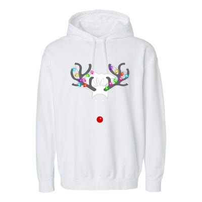 Culinary Cook Christmas Lights Merry Christmas Chef Garment-Dyed Fleece Hoodie