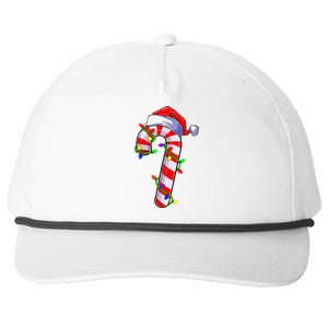 Christmas Candy Cane Santa Hat  Snapback Five-Panel Rope Hat