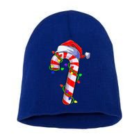 Christmas Candy Cane Santa Hat  Short Acrylic Beanie