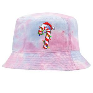 Christmas Candy Cane Santa Hat  Tie-Dyed Bucket Hat