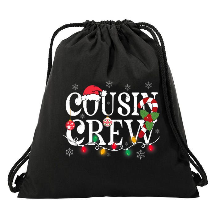 Cousin Crew Christmas Cousins Christmas Matching Family Drawstring Bag