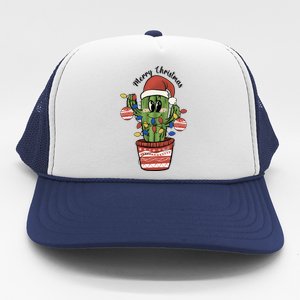 Christmas Cactus Cute Comfort Christmas Trucker Hat