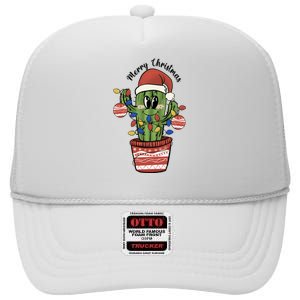 Christmas Cactus Cute Comfort Christmas High Crown Mesh Back Trucker Hat