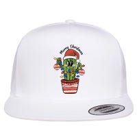 Christmas Cactus Cute Comfort Christmas Flat Bill Trucker Hat