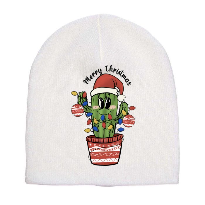 Christmas Cactus Cute Comfort Christmas Short Acrylic Beanie