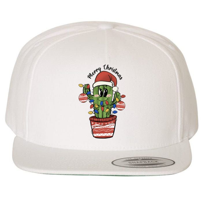 Christmas Cactus Cute Comfort Christmas Wool Snapback Cap