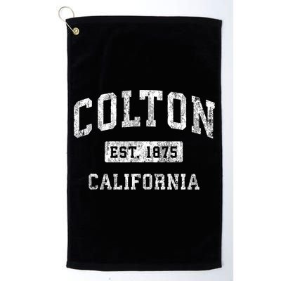 Colton California Ca Vintage Established Sports Golf Towel