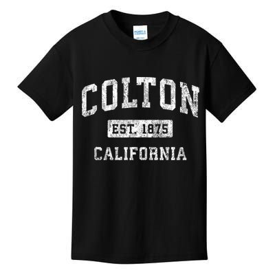 Colton California Ca Vintage Established Sports Kids T-Shirt