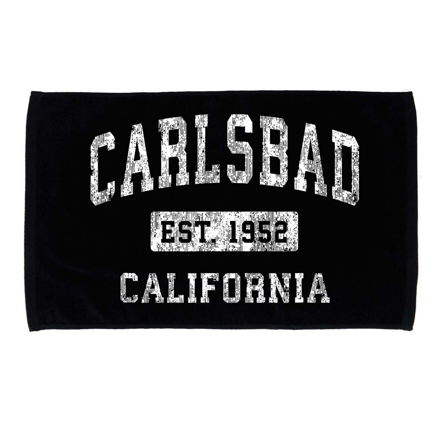 Carlsbad California Ca Vintage Established Sports Microfiber Hand Towel