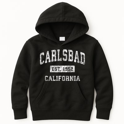 Carlsbad California Ca Vintage Established Sports Kids Hoodie