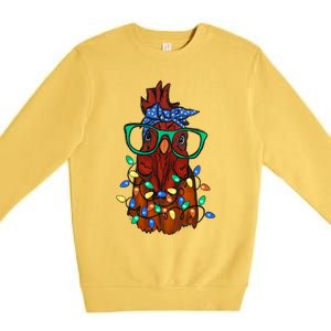 Christmas Chicken Cute Comfort Christmas Premium Crewneck Sweatshirt