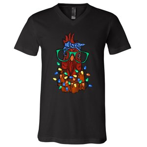 Christmas Chicken Cute Comfort Christmas V-Neck T-Shirt