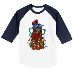 Christmas Chicken Cute Comfort Christmas Baseball Sleeve Shirt