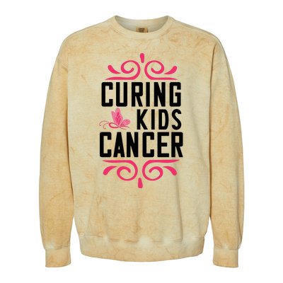 Curing Cancer Colorblast Crewneck Sweatshirt