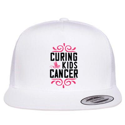 Curing Cancer Flat Bill Trucker Hat