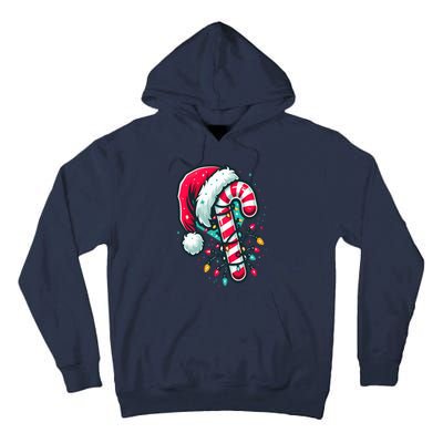 Candy Cane Crew Christmas Lights Family Matching Xmas Tall Hoodie