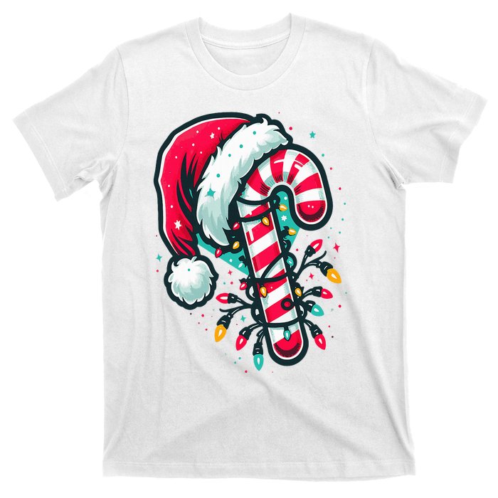 Candy Cane Crew Christmas Lights Family Matching Xmas T-Shirt