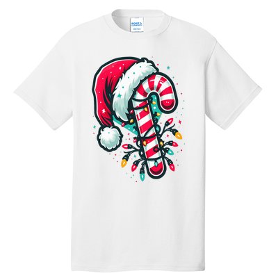 Candy Cane Crew Christmas Lights Family Matching Xmas Tall T-Shirt