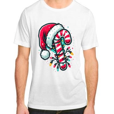 Candy Cane Crew Christmas Lights Family Matching Xmas Adult ChromaSoft Performance T-Shirt