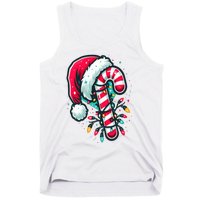 Candy Cane Crew Christmas Lights Family Matching Xmas Tank Top