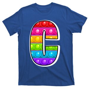 C Cutest Capital Letter B Alphabet Funny Poppin Pop It Gift T-Shirt