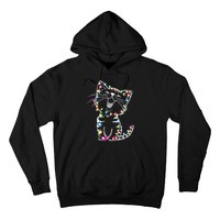 Cute Cat Christmas Lights Funny Xmas Hoodie