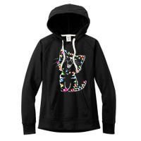 Cute Cat Christmas Lights Funny Xmas Women's Fleece Hoodie