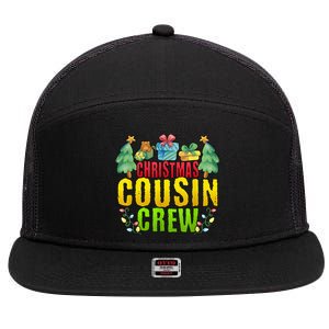 Christmas Cousin Crew 7 Panel Mesh Trucker Snapback Hat