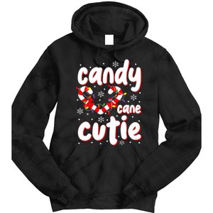 Cute Christmas Candy Cane Cutie Xmas Candy Cane Lover Tie Dye Hoodie