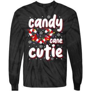 Cute Christmas Candy Cane Cutie Xmas Candy Cane Lover Tie-Dye Long Sleeve Shirt