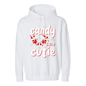 Cute Christmas Candy Cane Cutie Xmas Candy Cane Lover Garment-Dyed Fleece Hoodie