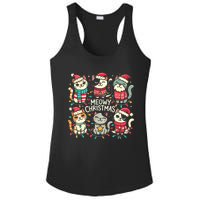 Cute Christmas Cats In Festive Outfits Design With Holiday Ladies PosiCharge Competitor Racerback Tank