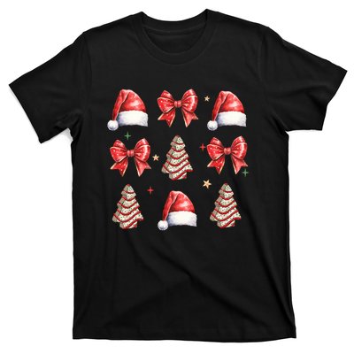 Cute Christmas Coquette Bow Xmas Pajamas Family Matching T-Shirt