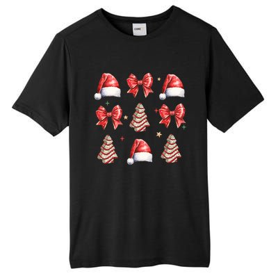 Cute Christmas Coquette Bow Xmas Pajamas Family Matching Tall Fusion ChromaSoft Performance T-Shirt