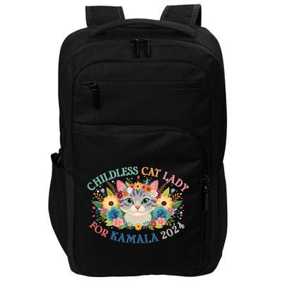 Cute Childless Cat Lady For Kamala Harris 2024 Election Impact Tech Backpack