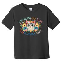 Cute Childless Cat Lady For Kamala Harris 2024 Election Toddler T-Shirt
