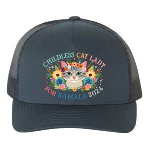 Cute Childless Cat Lady For Kamala Harris 2024 Election Yupoong Adult 5-Panel Trucker Hat