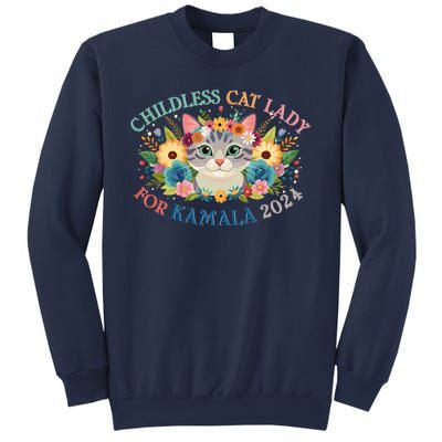 Cute Childless Cat Lady For Kamala Harris 2024 Election Sweatshirt