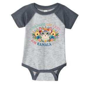 Cute Childless Cat Lady For Kamala Harris 2024 Election Infant Baby Jersey Bodysuit