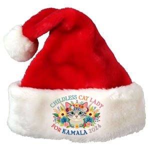 Cute Childless Cat Lady For Kamala Harris 2024 Election Premium Christmas Santa Hat